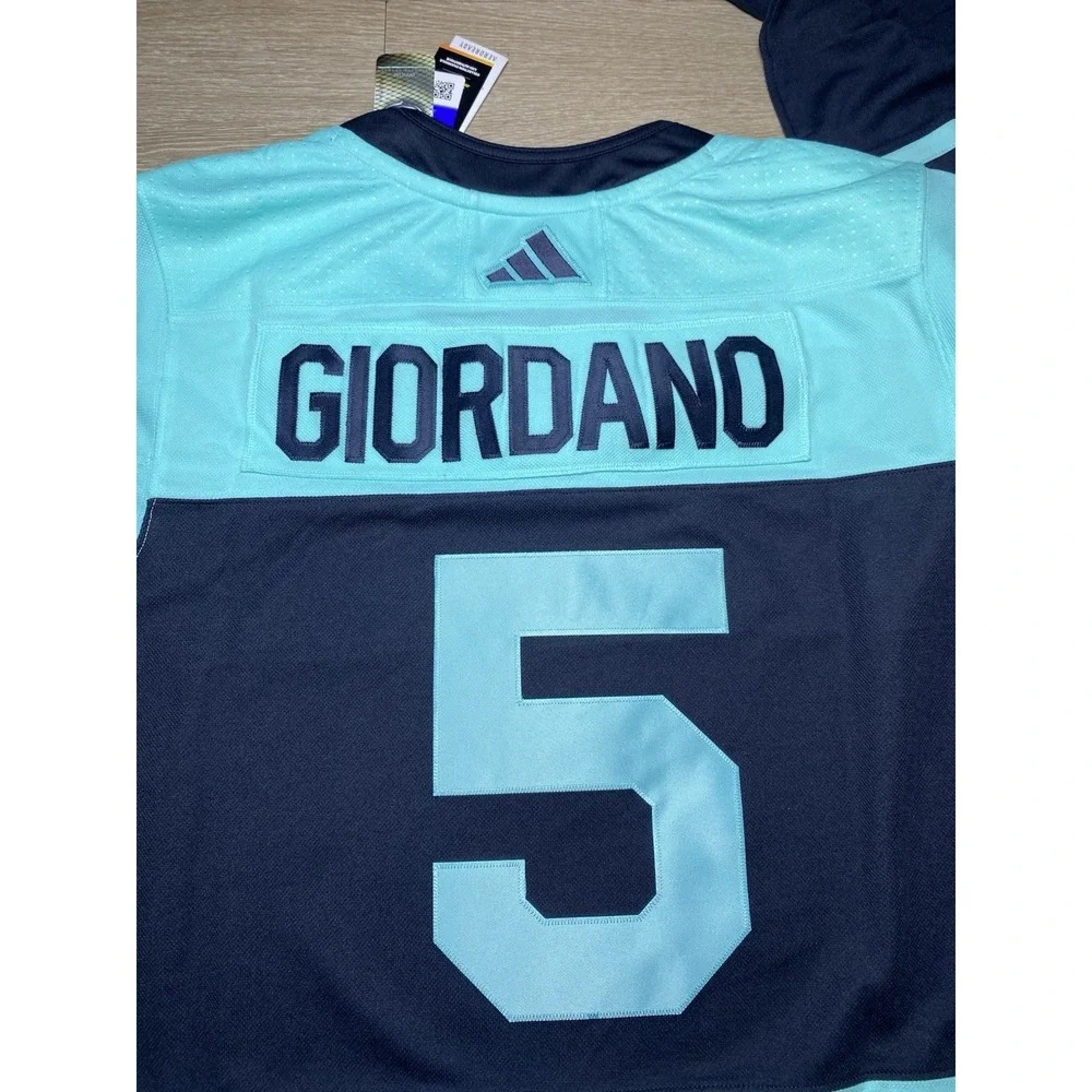 Men's 50 Authentic adidas Seattle Kraken Giordano PRIMEGREEN $240 Jersey H52325‎